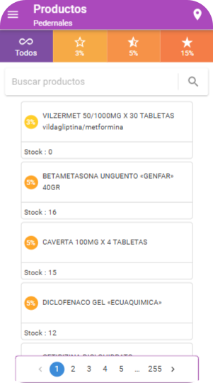 Mockup de la app